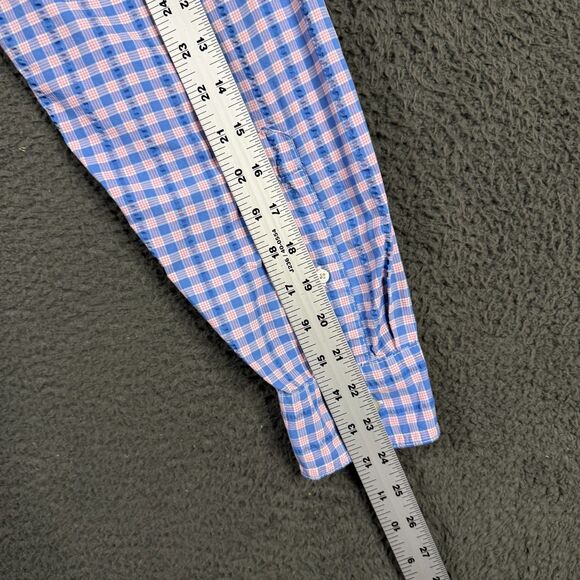 Vineyard Vines Shirt Mens Medium Blue Check Harbor Vented Lightweight Fishing - Picture 15 of 16